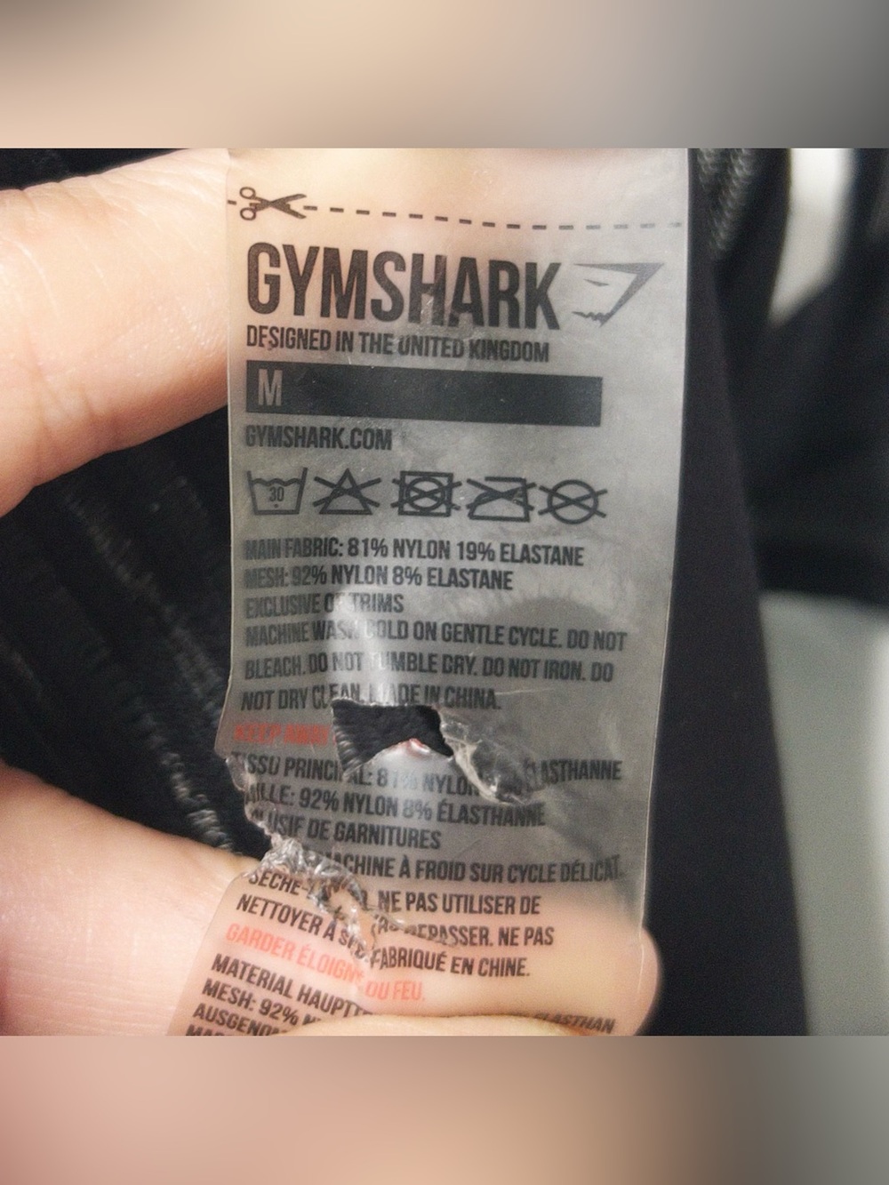 Gymshark Elite Wrap Sports Bra Mesh Racerback Logo Athletic Black Womens M - Picture 12 of 16